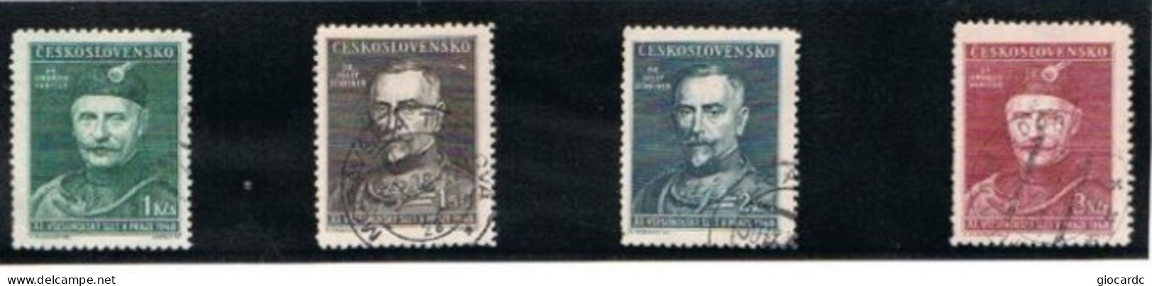 CECOSLOVACCHIA (CZECHOSLOVAKIA) - SG 515.518 - 1948 SOKOL CONGRESS: DR. J. SCHEINER (COMPLET SET OF 4) - USED - Usati