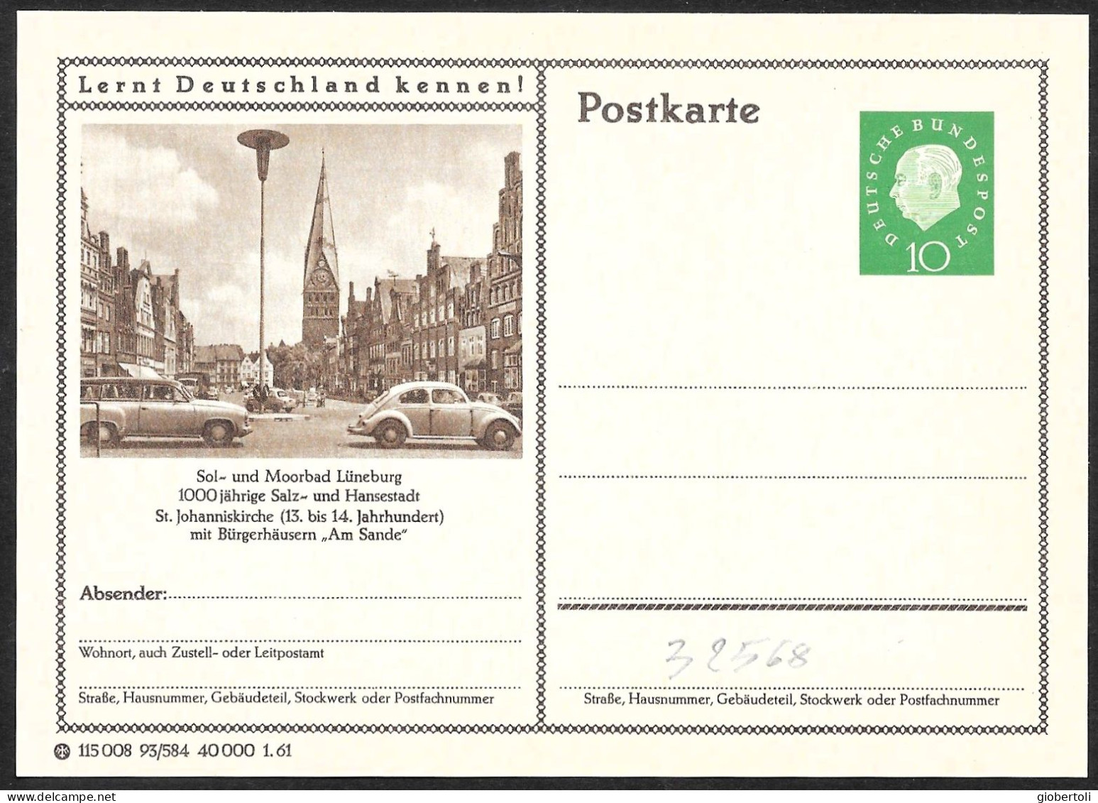 Germania/Germany/Allemagne: Intero, Stationery, Entier, Auto In Movimento, Moving Car, Voiture En Mouvement - Cars