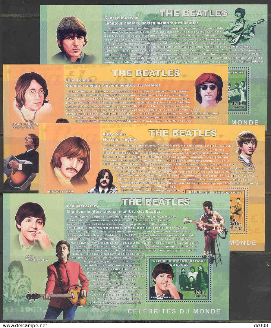 COB 2412-5 + BL414-7 The Beatles Complet-volledig 5 Blocs - Ungebraucht