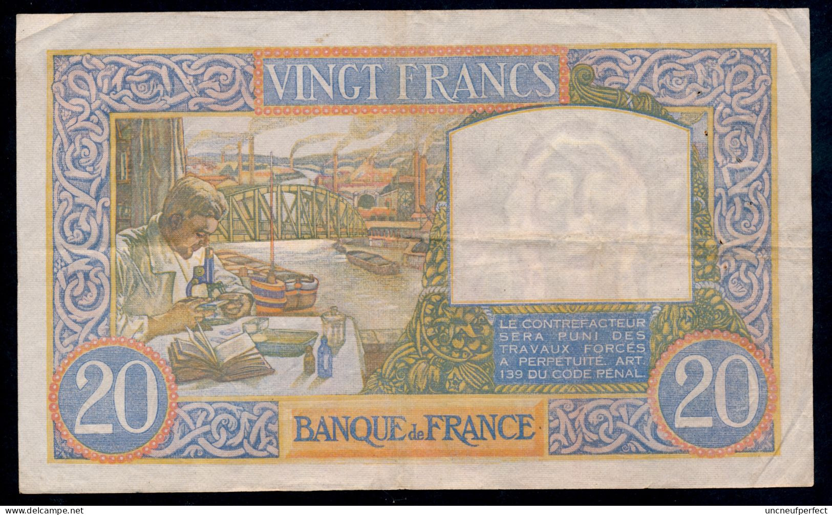 20 Francs 4=12=1941. Fay F.12-20  TTB+/SUP 3 épinglages !!!! - 20 F 1939-1942 ''Science Et Travail''