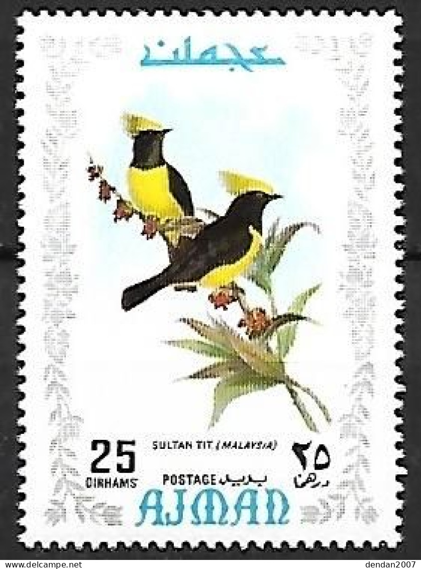 Ajman - MNH ** 1971 :  Sultan Tit   - Melanochlora Sultanea - Uccelli Canterini Ed Arboricoli