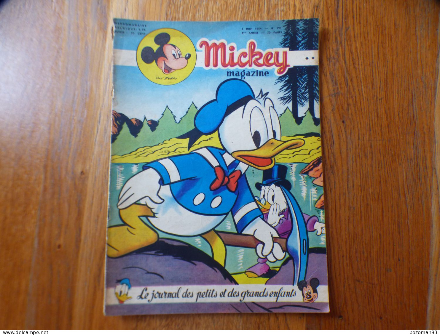 JOURNAL MICKEY BELGE N° 191  Du 03/06/1954  COVER DONALD - Journal De Mickey