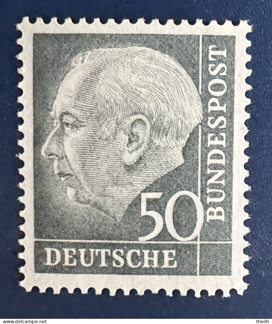 Briefmarke Heuss 50 Pfg. Postfrisch, Gepr. Schlegel, 1954 - Ongebruikt