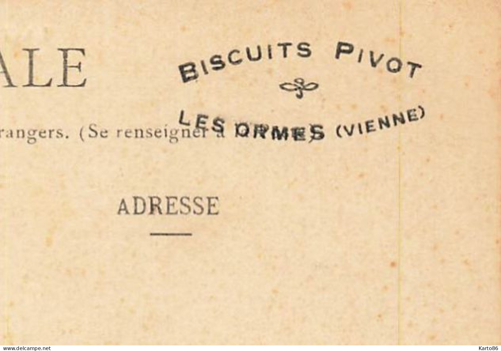 Par Ligueuil * La Tourmelière * Château Manoir + PUB Biscuits PIVOT à Les Ormes Vienne - Andere & Zonder Classificatie