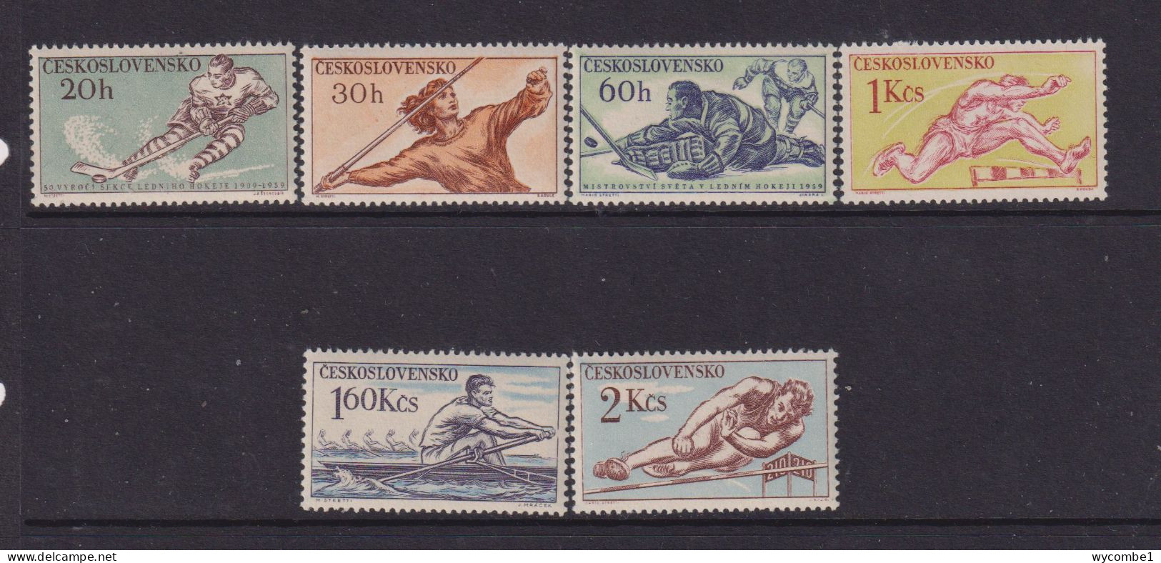 CZECHOSLOVAKIA  - 1959 Sports Events Set Never Hinged Mint - Unused Stamps