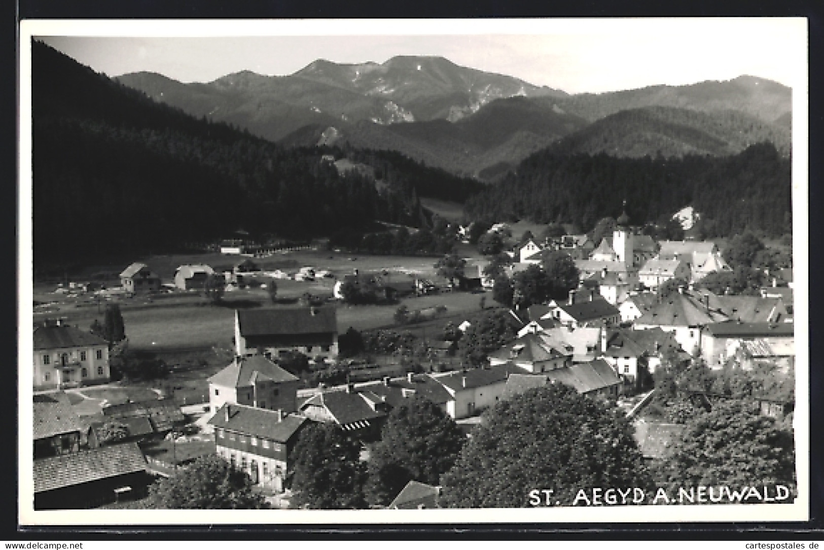 AK St. Aegyd A. Neuwald, Ortsansicht Gegen Die Berge  - Altri & Non Classificati