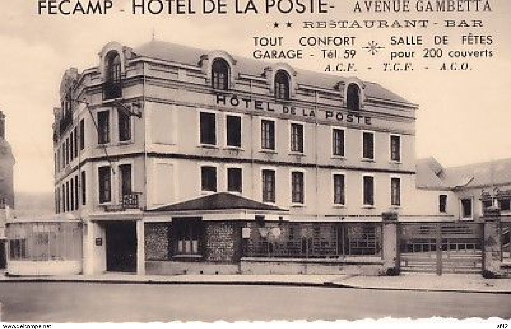 FECAMP       HOTEL DE LA POSTE - Fécamp