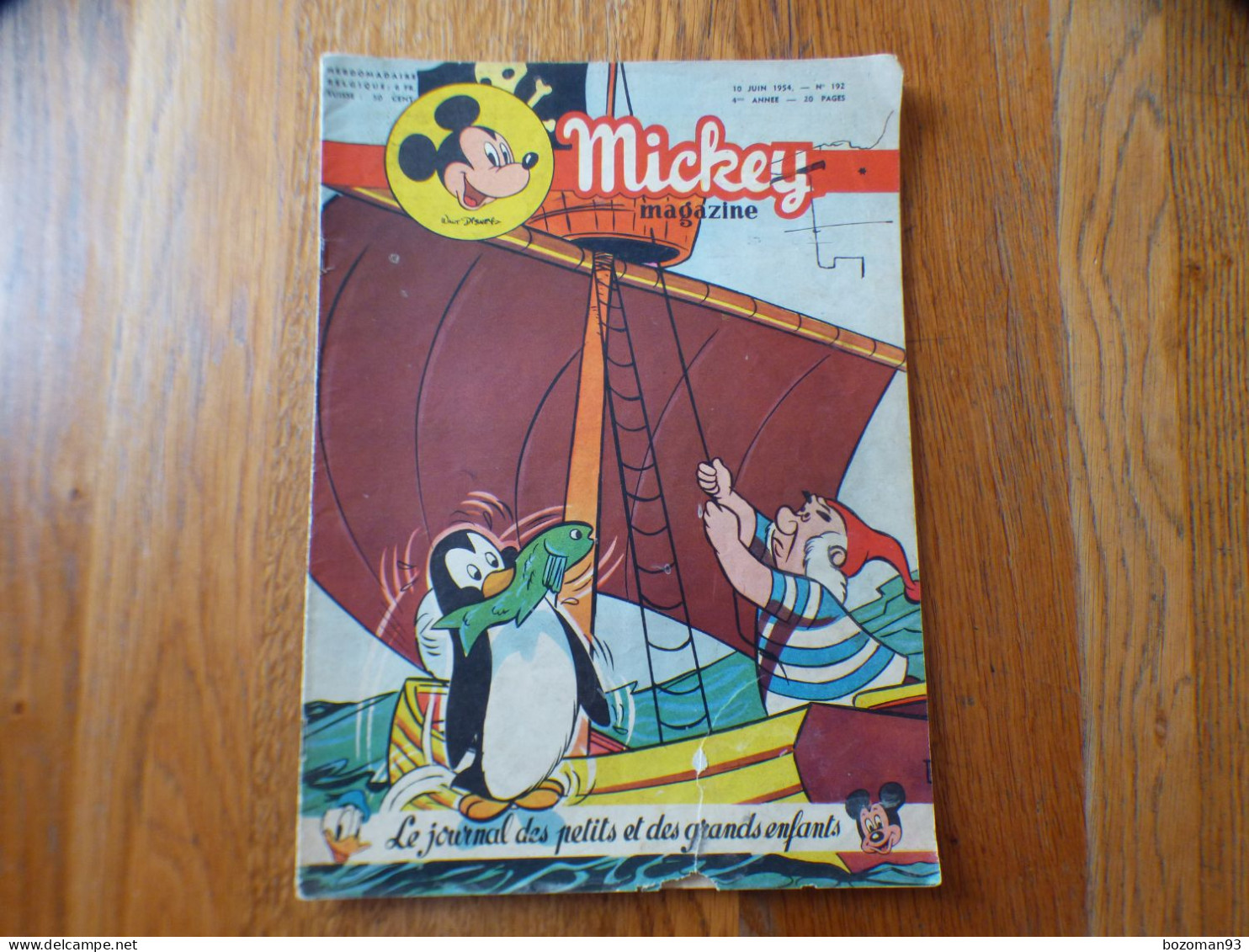 JOURNAL MICKEY BELGE N° 192  Du 10/06/1954  COVER  MONSIEUR MOUCHE - Journal De Mickey