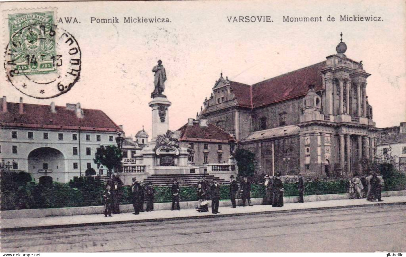 WARSAWA - VARSOVIE - Pomnik Mickiewicza - Monument De Mickiewicz - Polonia