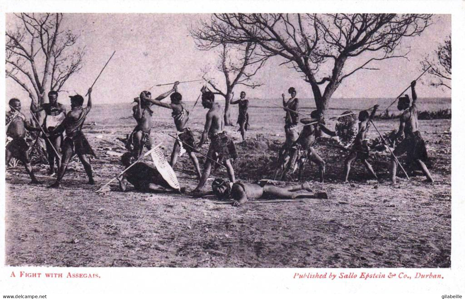 South Africa - A Fight With Assegais - Zuid-Afrika