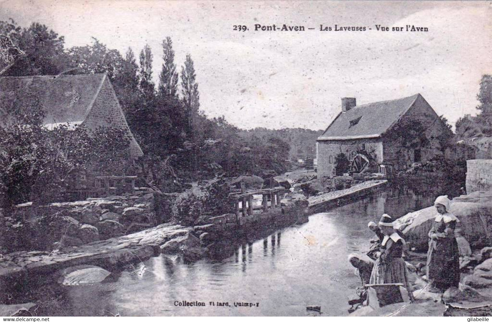 29 - Finistere -  PONT AVEN -  Vue Sur L'Aven - Les Laveuses - Lavandieres - Pont Aven