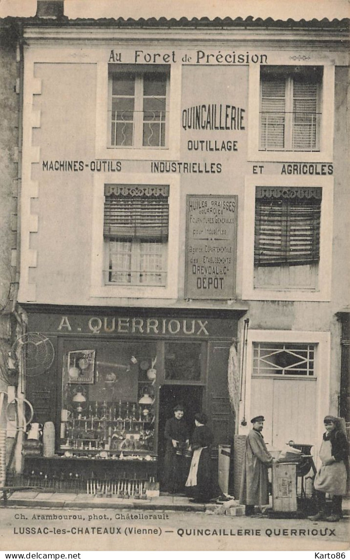 Lussac Les Chateaux * Quicaillerie A. QUERRIOUX Au Foret De Précision * Devanture Commerce Magasin - Lussac Les Chateaux