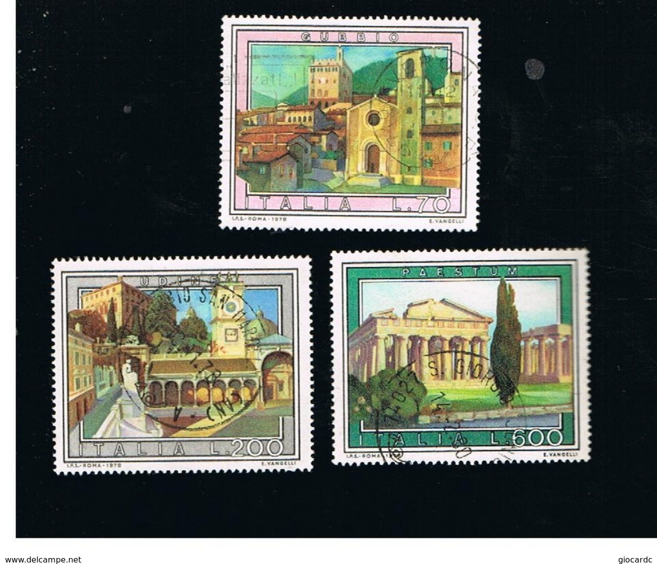 ITALIA REPUBBLICA  - SASS. 1403.1405     -      1978   TURISTICA (COMPLET SET OF 3)   -    USATO  -  RIF. 30999/ 1.2.3. - 1971-80: Usados