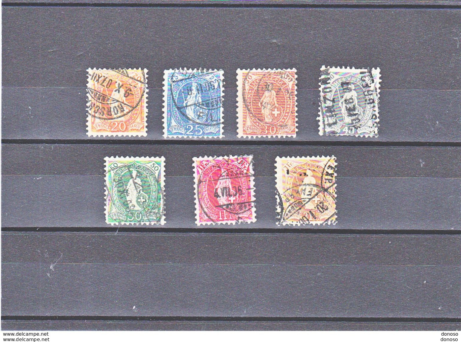 SUISSE 1905-1906 HELVETIA DEBOUT Yvert 93-99, Michel 74-80 Oblitérés, Used, Cote : 238 Euros - Used Stamps