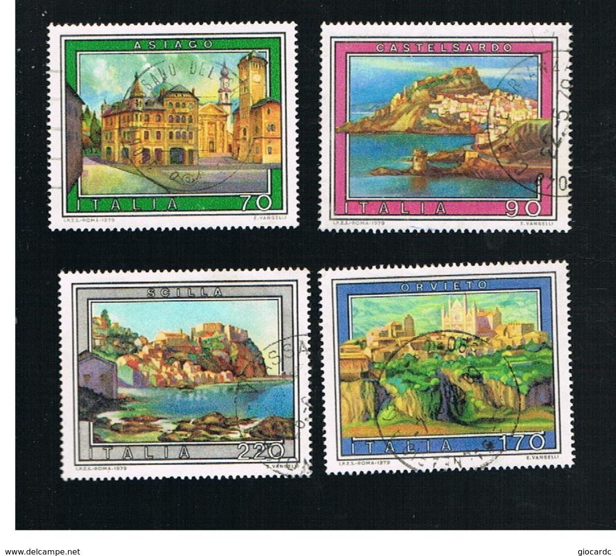 ITALIA REPUBBLICA  - SA 1451.1454     -      1979    TURISTICA (COMPLET SET OF 4)   -      USATO  -  RIF. 30987/ 1.2. - 1971-80: Usados