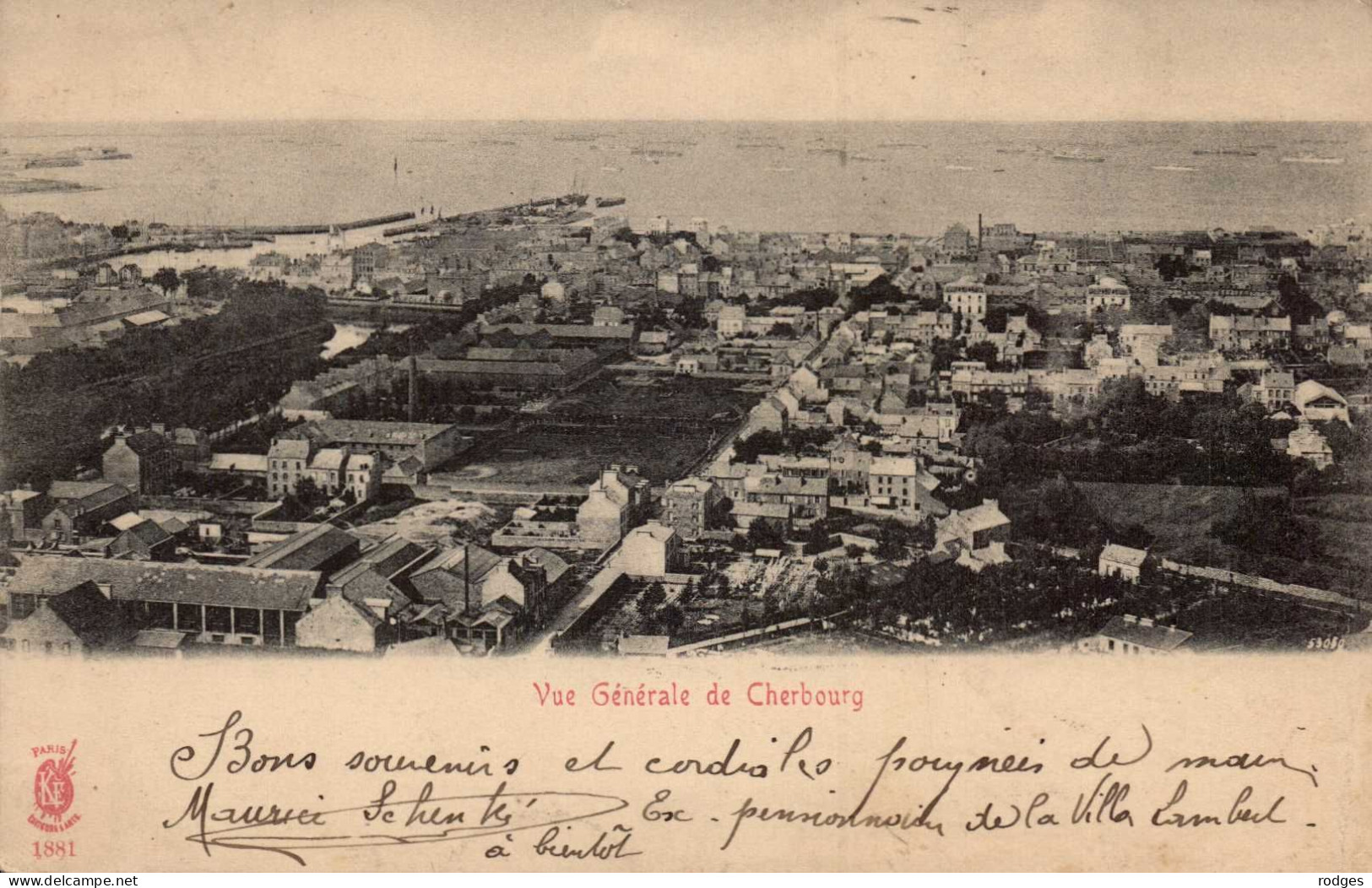 50 , Cpa  CHERBOURG , 1881 , Vue Générale (13421) - Cherbourg