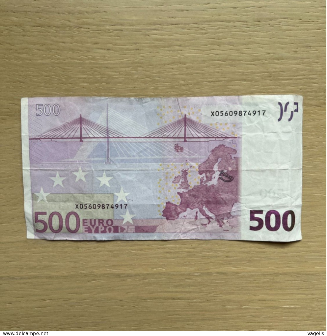 500 Euro Circulated Banknote X-Series 2002 Trichet Signed - 500 Euro