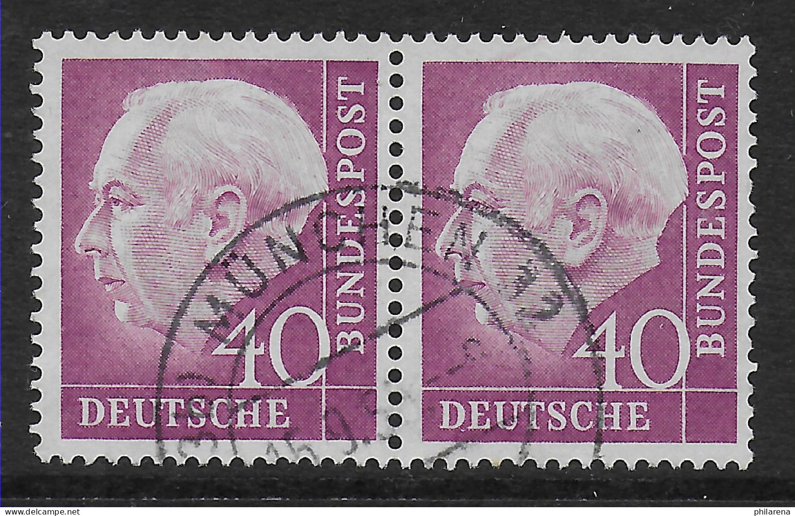 Bund: MiNr. 188,  Gestempelt Waagrechtes Paar, München - Used Stamps