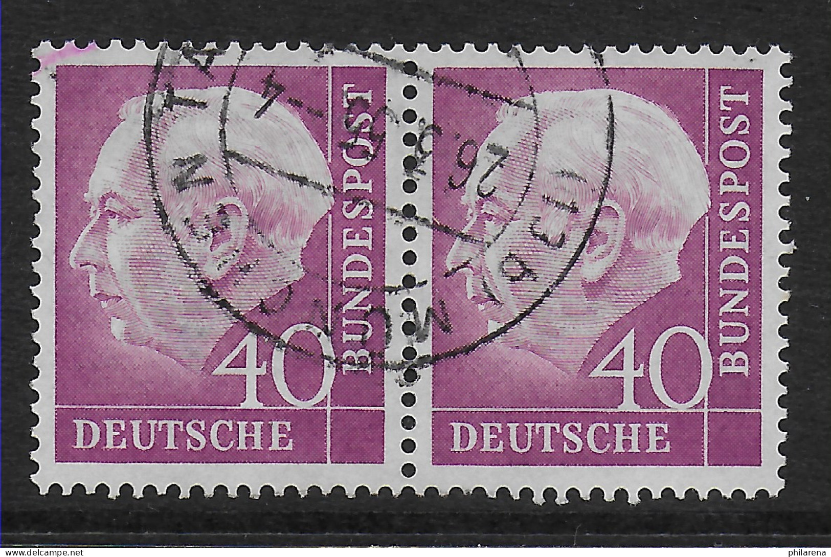 Bund: MiNr. 188, Waagrechtes Paar Gestempelt - Used Stamps