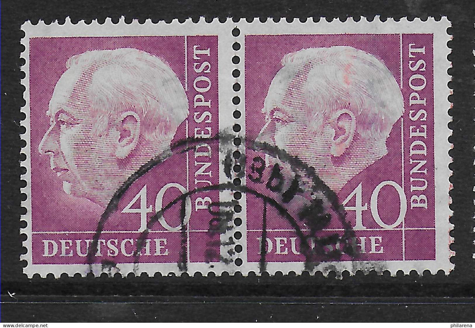 Bund: MiNr. 188,  Gestempelt Waagrechtes Paar - Used Stamps