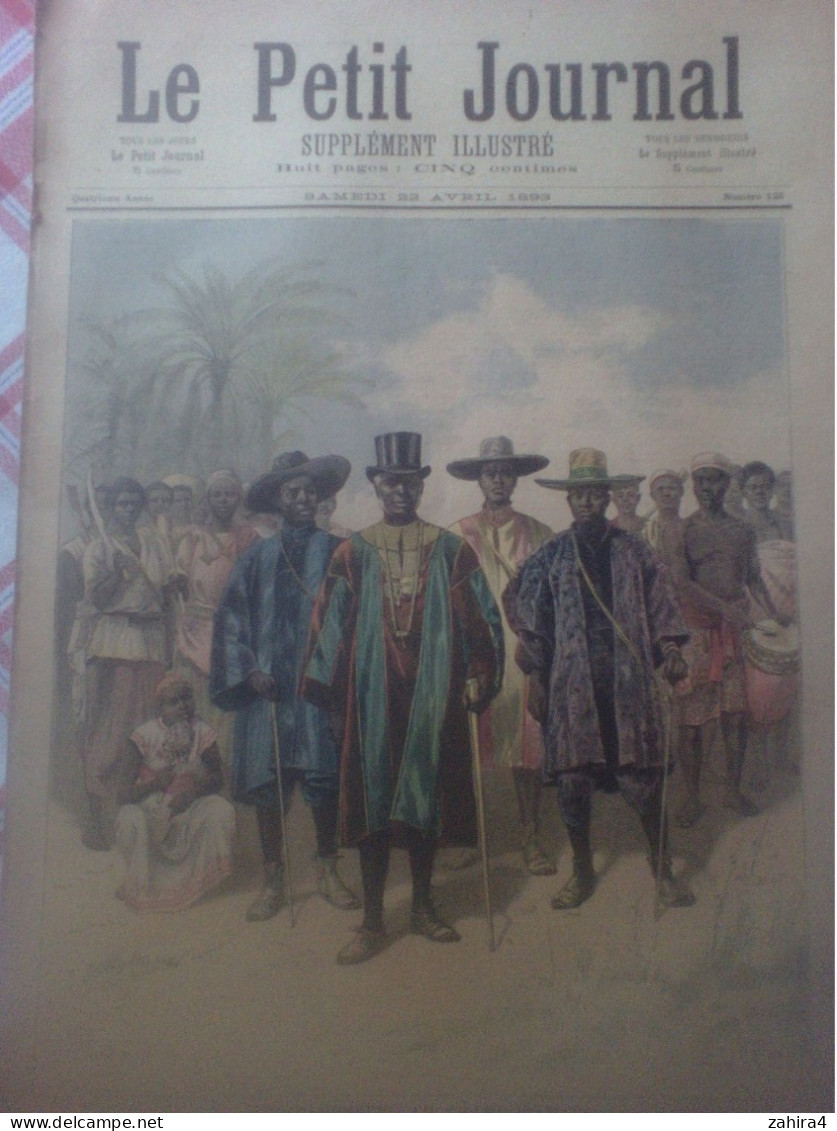 Le Petit Journal N°126 Les Dahoméens Au Champ De Mars L'Incendie Forêt Fontainebleau Partition Le Collier Gustave Nadaud - Riviste - Ante 1900