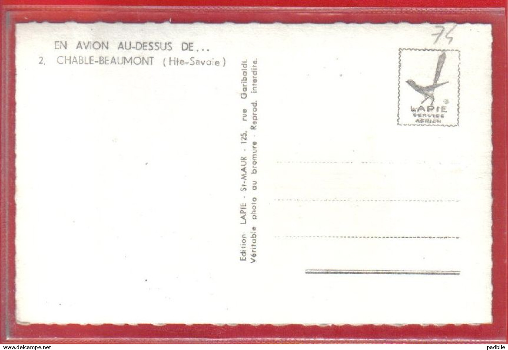 Carte Postale 74. Chable-Beaumont   Vue Aérienne  Très Beau Plan - Sonstige & Ohne Zuordnung