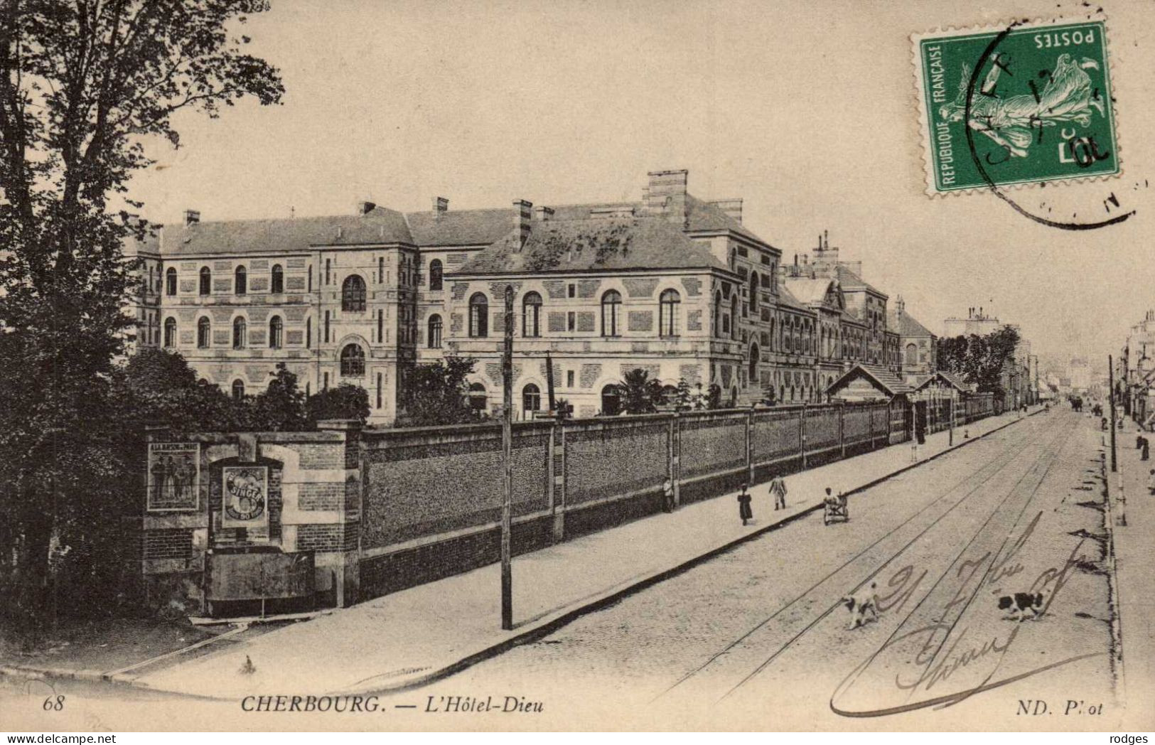 50 , Cpa  CHERBOURG , 68 , L'Hotel Dieu (13425) - Cherbourg