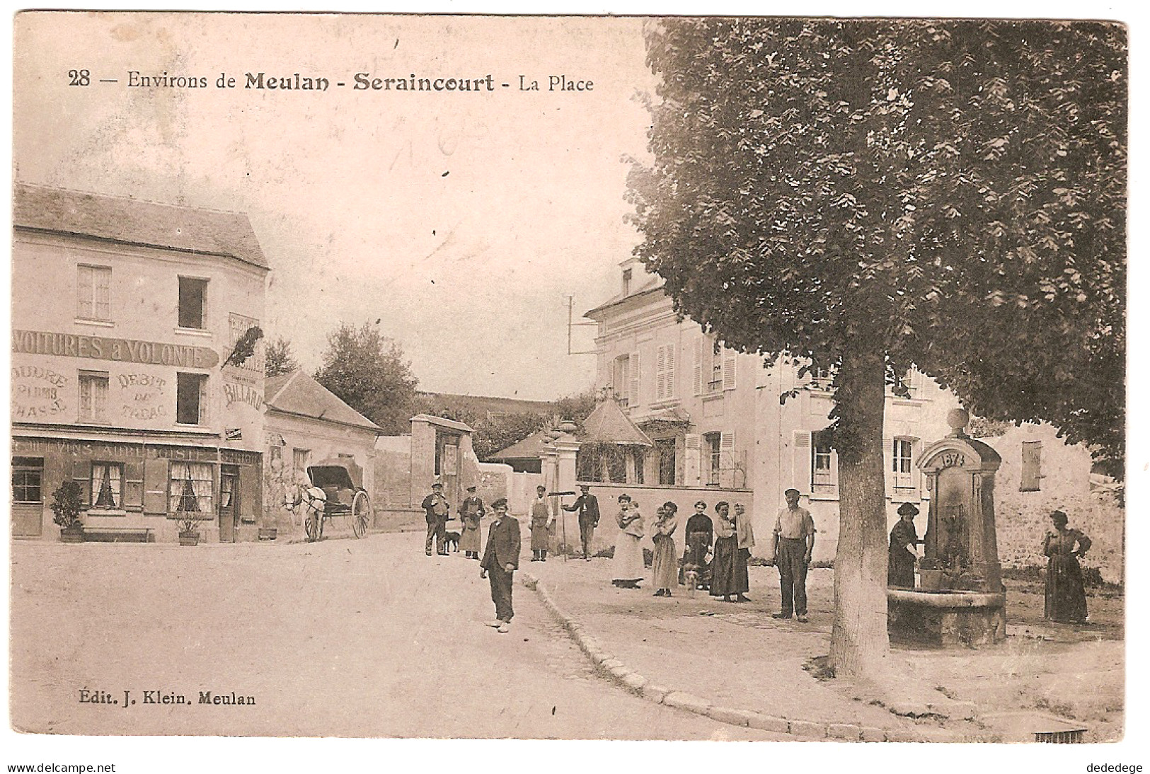 ENVIRONS DE MEULAN-SERAINCOURT.LA PLACE (TRES ANIMEE) - Seraincourt