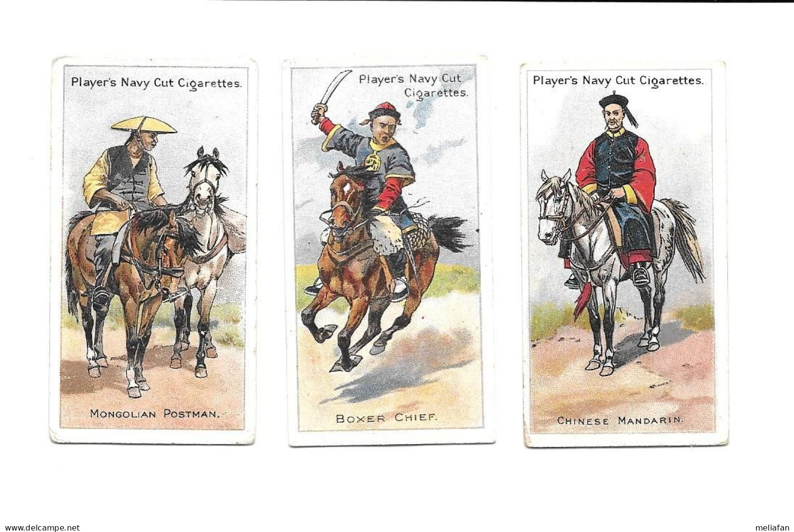 BE27 - CARTES CIGARETTES PLAYERS - RIDERS OF THE WORLD - CHINOIS MANDARIN - CHEF BOXER - POSTIER MONGOL - Player's