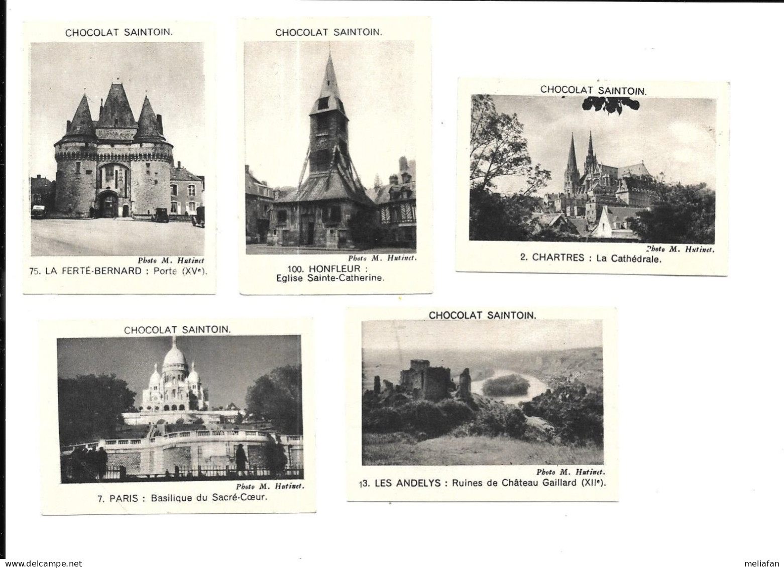 GF2152 - IMAGES CHOCOLAT SAINTOIN - HONFLEUR - PARIS SACRE COEUR - LA FERTE BERNARD - LES ANDELYS - CHARTRES - Otros & Sin Clasificación