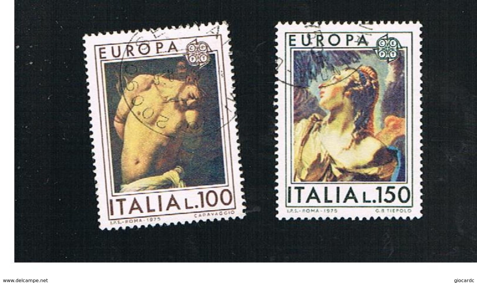 ITALIA REPUBBLICA  - SASS.1295.1296        -      1975 EUROPA (COMPLET SET OF 2) -      USATO  -  RIF. 31022 - 1971-80: Gebraucht