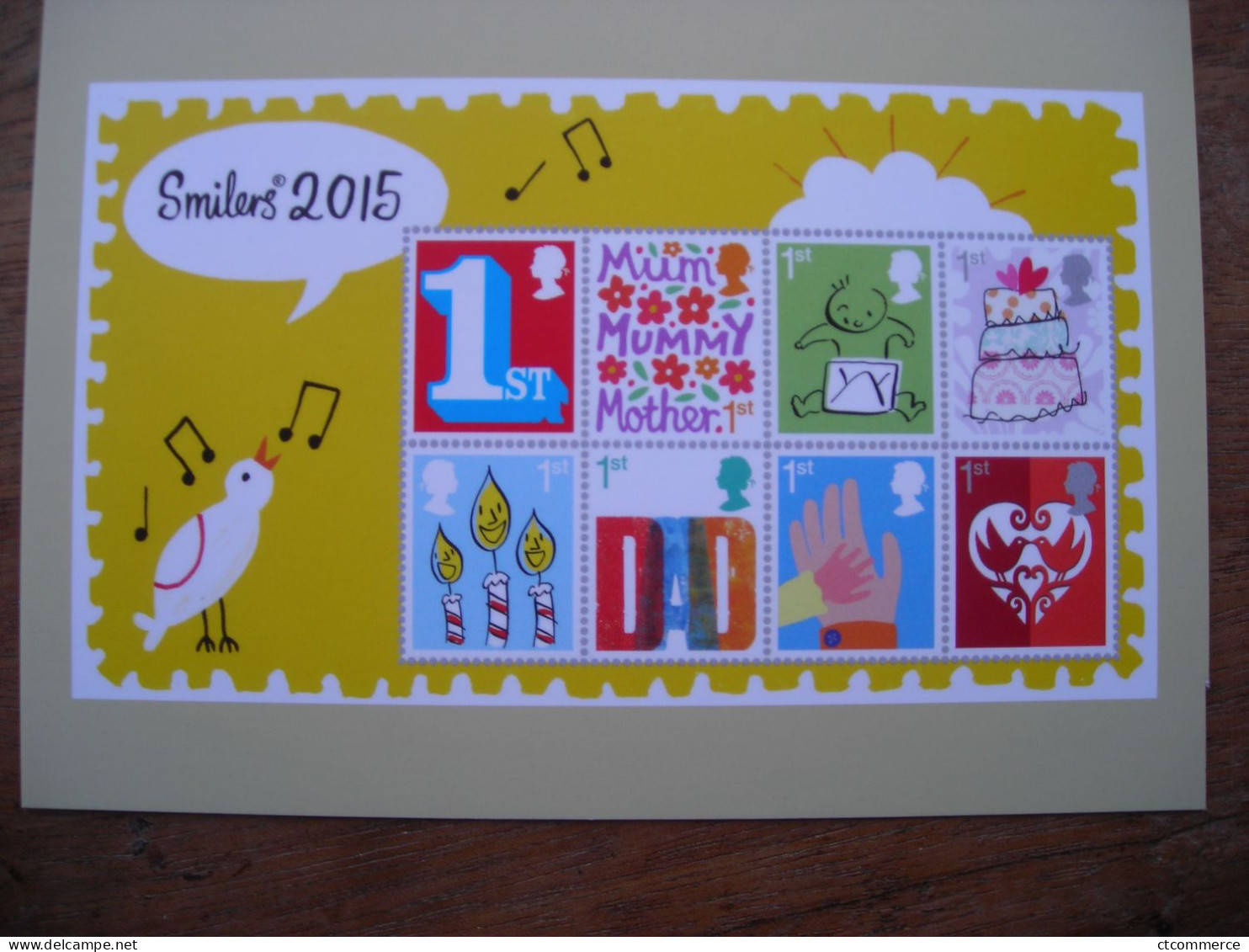 8 Cartes Postales, Smilers 2015, Souriants - Postzegels (afbeeldingen)