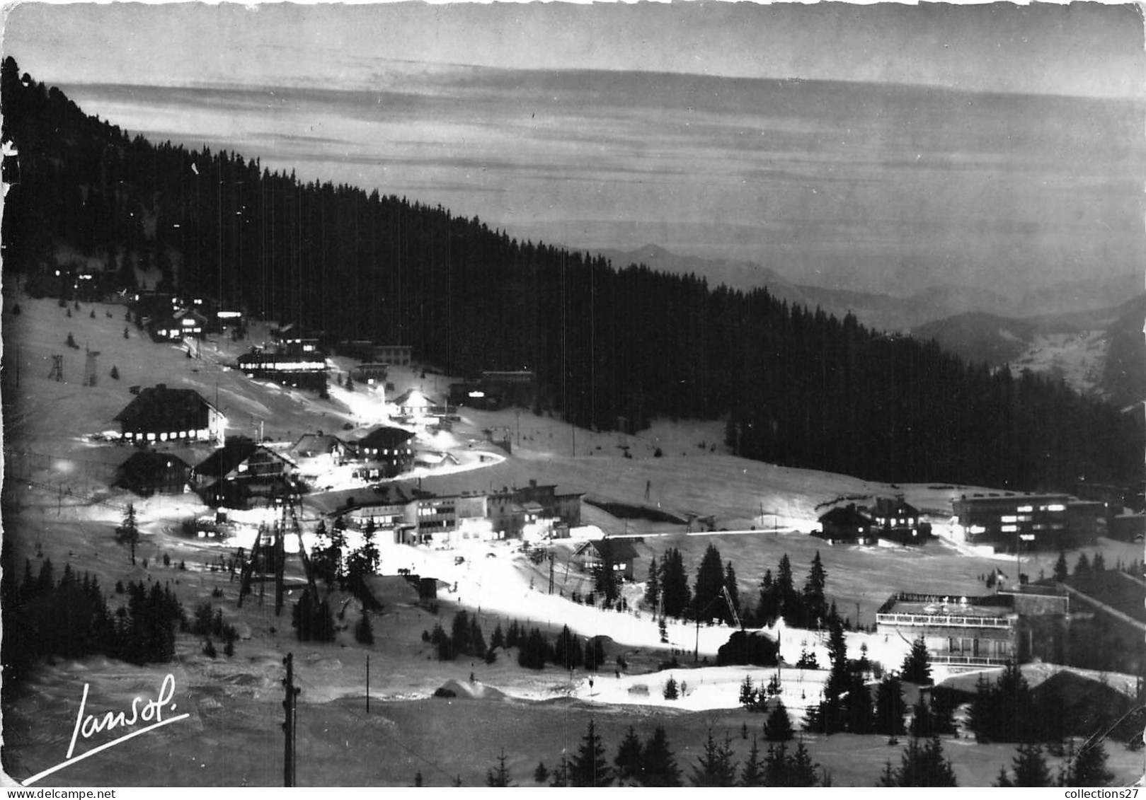 73-COURCHEVEL- JEUX DE LUMIERE DANS LA NUIT - Courchevel