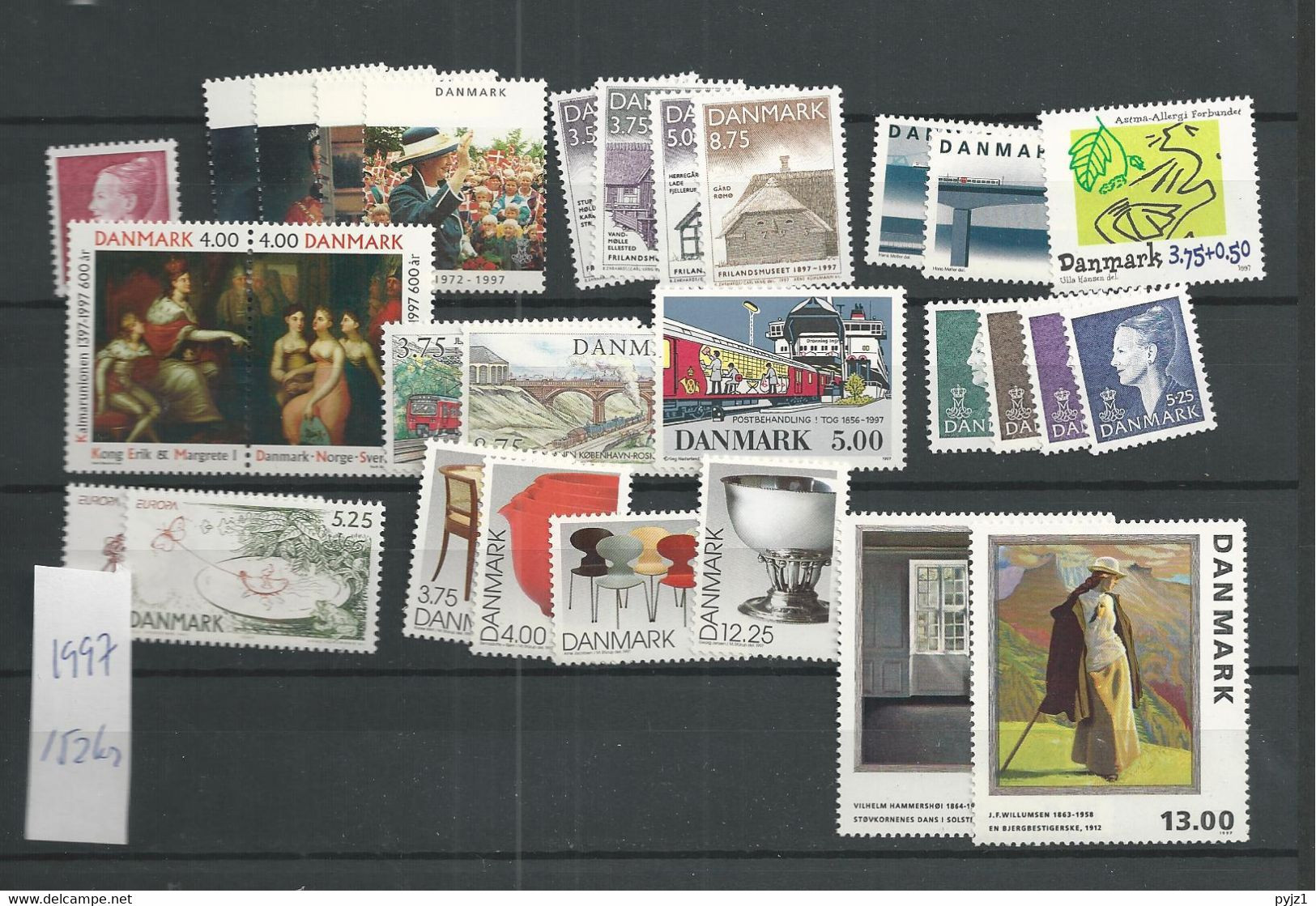 1997 MNH Denmark, Dänemark, Year Complete, Postfris - Années Complètes