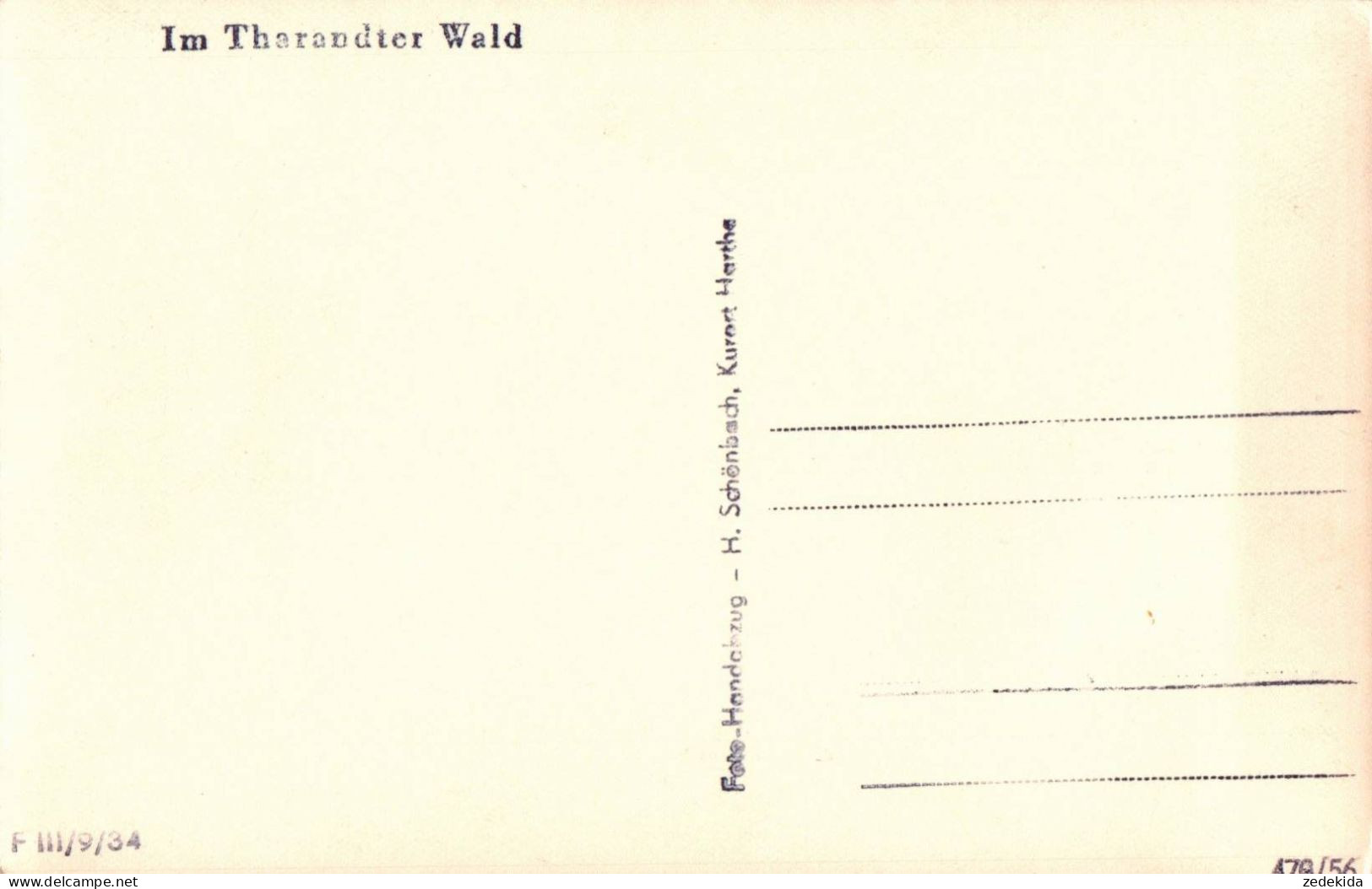 H1606 - Tharandt Warnsdorfer Weg - H. Schönbach Hartha - Tharandt