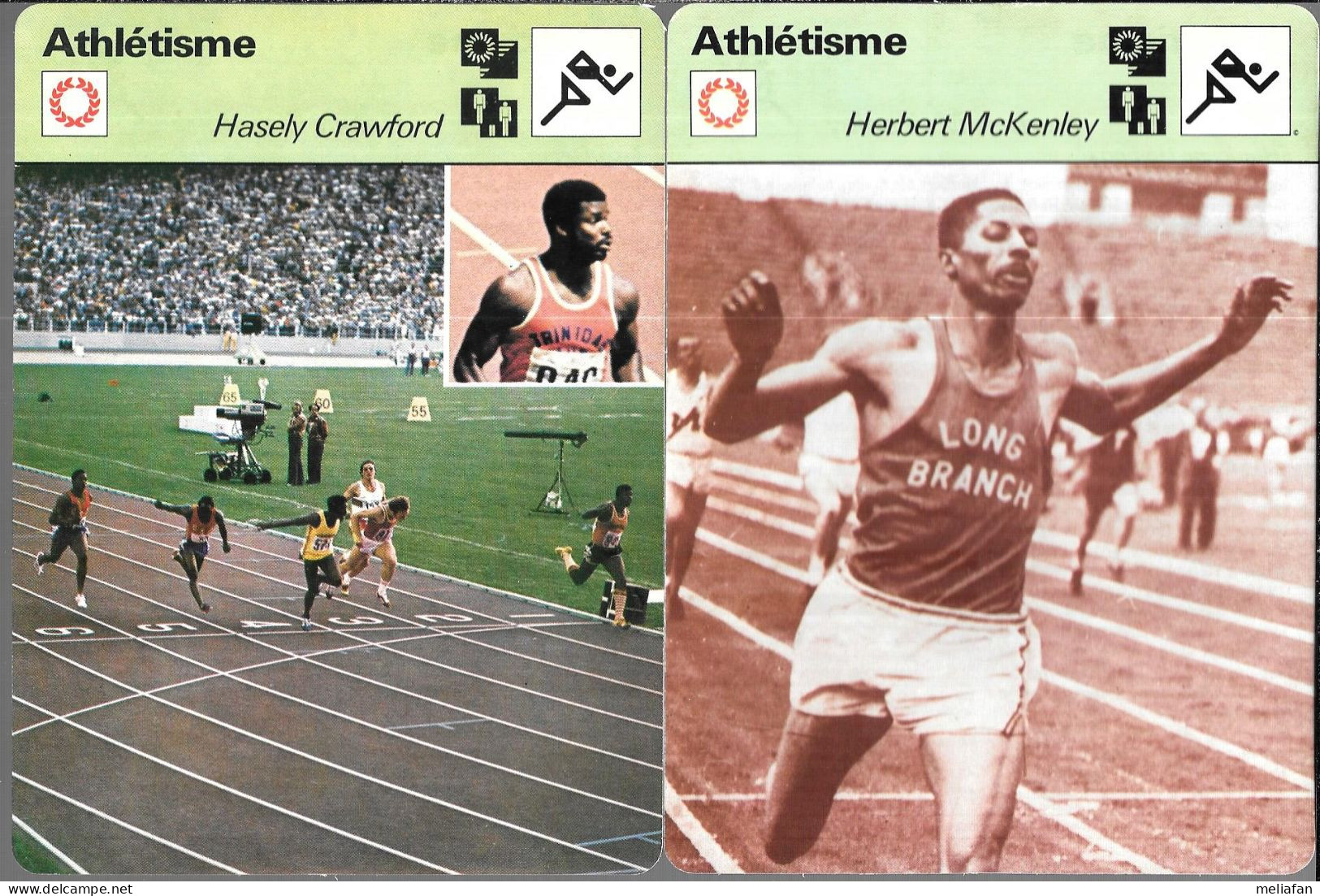 GF1011 - FICHES RENCONTRE - ATHLETISME - DON QUARRIE - HASELY CRAWFORD - HERBERT MCKENLEY - Atletismo