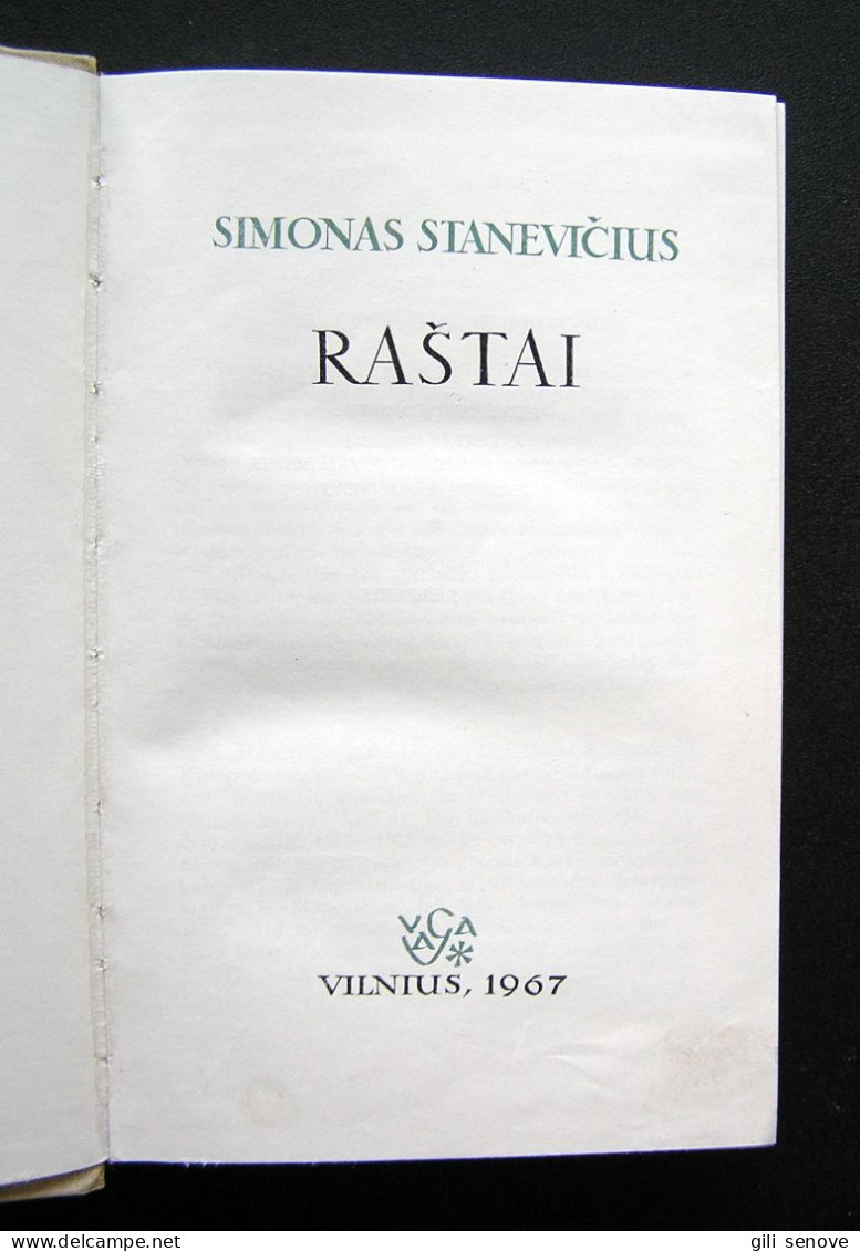 Lithuanian Book / Raštai By Stanevičius 1967 - Ontwikkeling