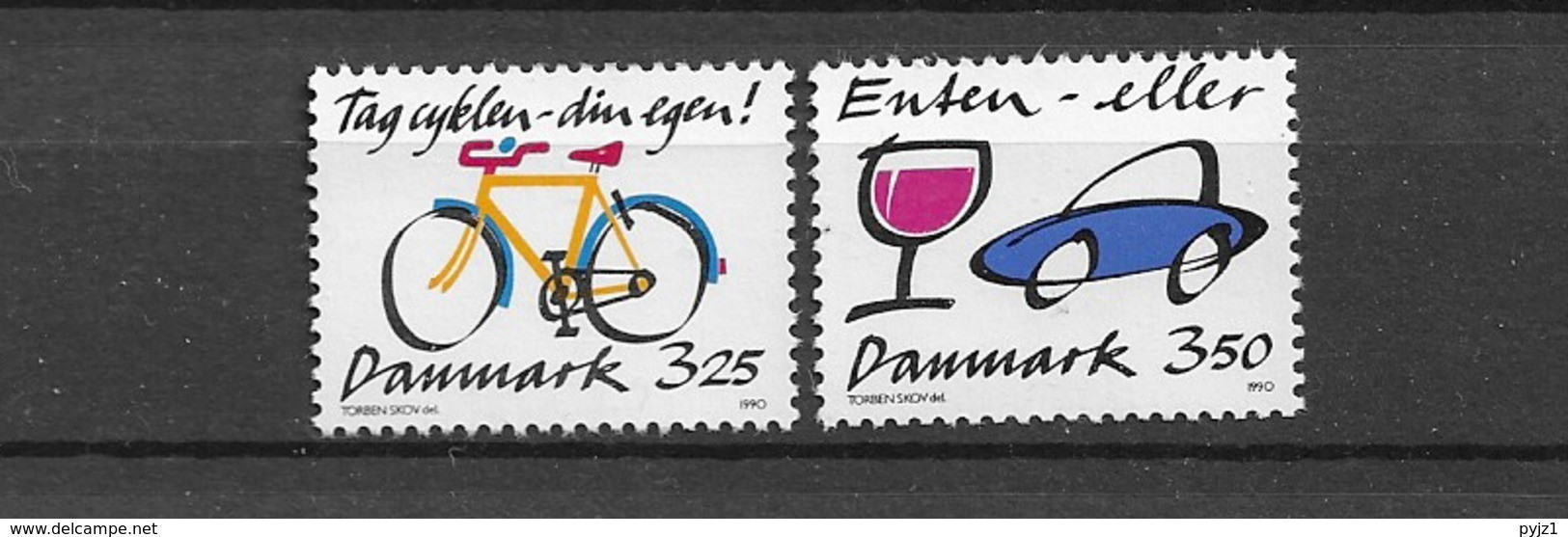 1990 MNH Danmark, Michel 991-2 Postfris** - Unused Stamps