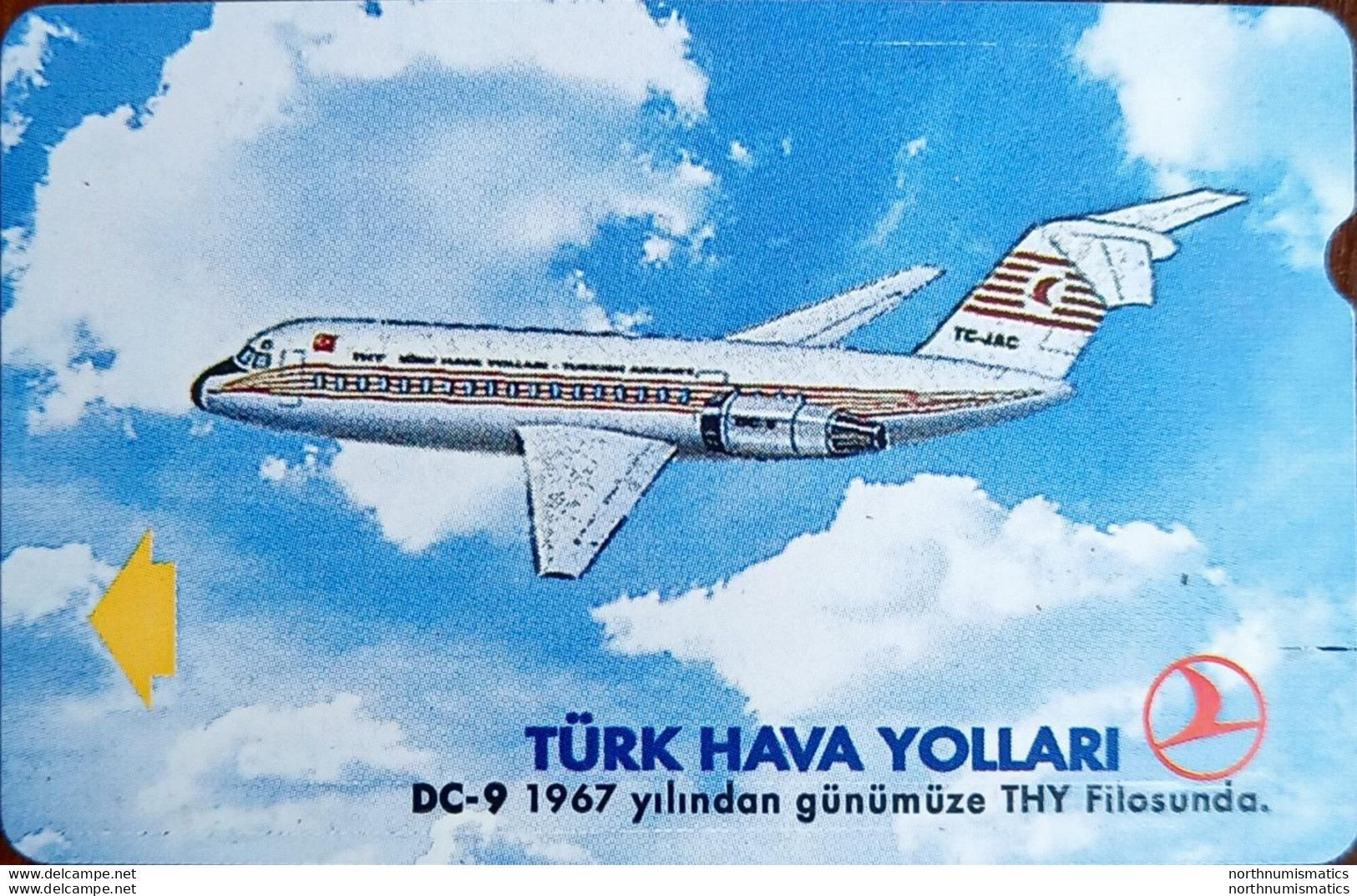 Turkıye Phonecards-THY DC-9 30 Units PTT Unused - Verzamelingen