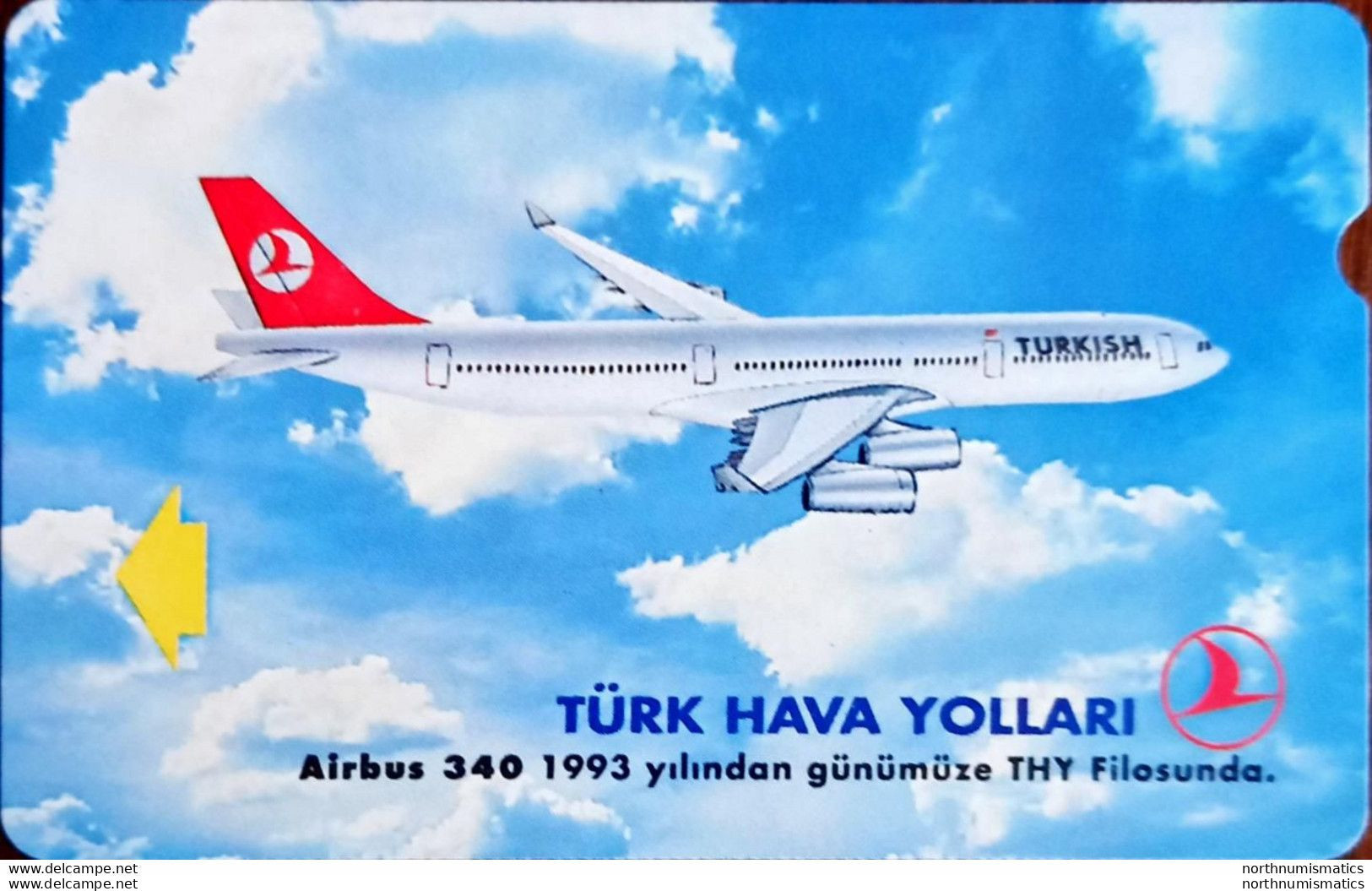 Turkıye Phonecards-THY Airbus 340 PTT 100 Units Unused - Collezioni