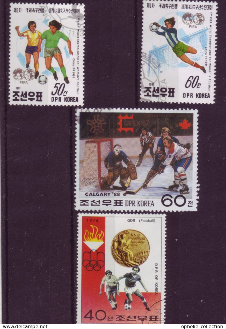 Asie - Corée Du Nord - Sports - 4 Timbres Différents - 7107 - Corea Del Norte