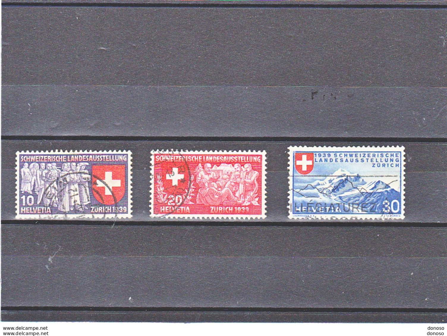 SUISSE 1939 Yvert 326-328, Michel 335-337 Oblitéré, Used Cote 9,30 Euros - Used Stamps