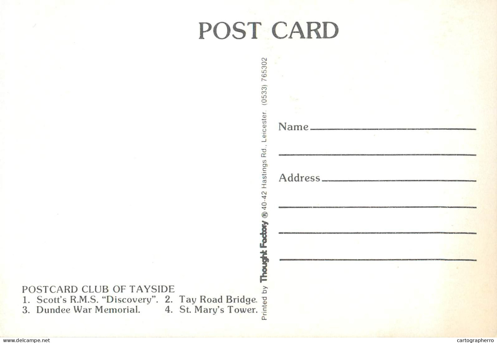 Postcard Club Of Tayside Multi View - Advertising