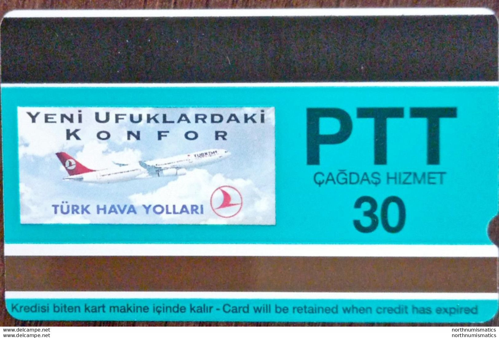 Turkıye Phonecards-THY King Bird 30 Units PTT Unused - Collections