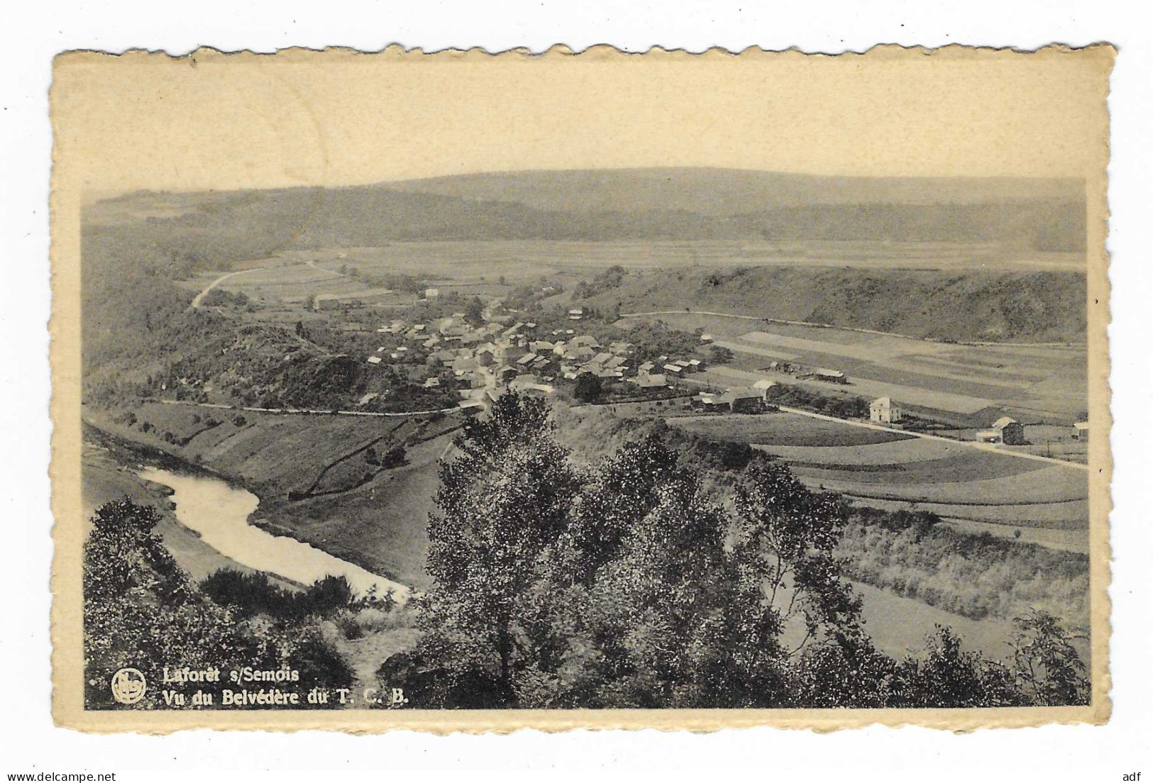 CPSM LAFORET VU DU BELVEDERE DU T.C.B., VRESSE SUR SEMOIS, Format 9 Cm Sur 14 Cm Environ, BELGIQUE - Vresse-sur-Semois