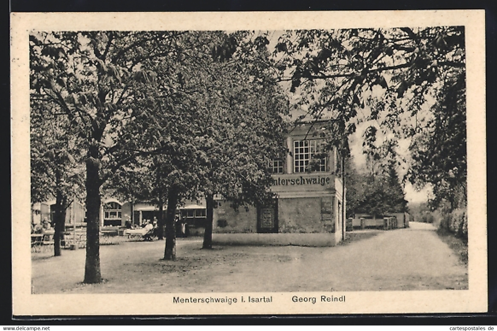 AK München-Harlaching, Gasthaus Menterschwaige I. Isartal  - Muenchen