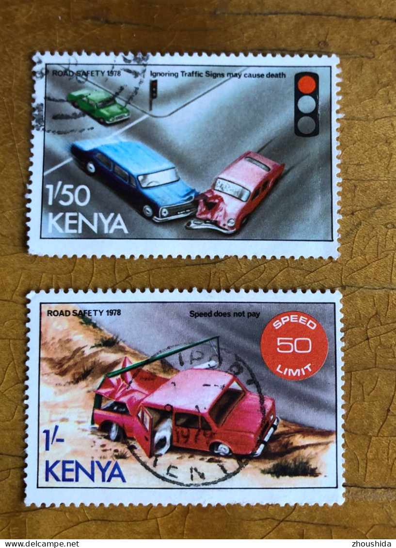 Kenya Road Safety 2 Values Fine Used - Kenia (1963-...)