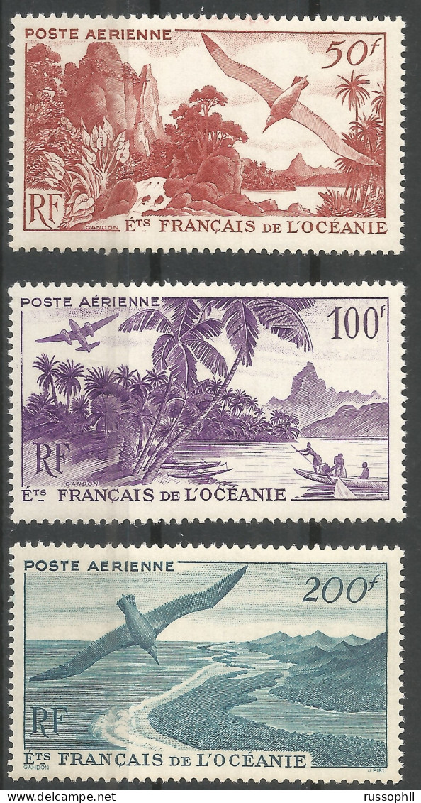 OCEANIE - VARIOUS SITES WITH BIRD OR AIRCRAFT - Yv #PA26 TO Yv #PA28 - (**/MNH) - 1948 - Neufs