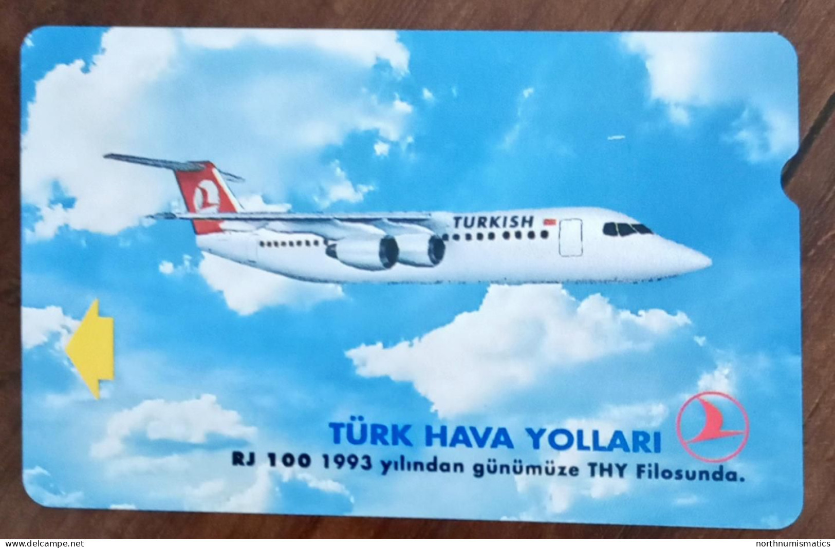Turkey Phonecards THY Aircafts RJ 100 PTT 100 Units Unc - Collections