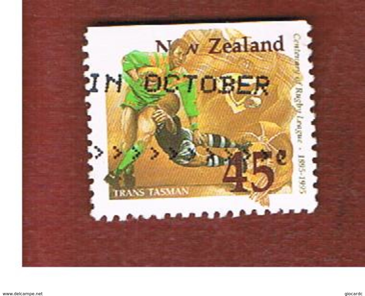 NUOVA ZELANDA (NEW ZEALAND) - SG 1888  -  1995 RUGBY LEAGUE CENTENARY: TRANS TASMAN -  USED° - Oblitérés